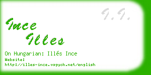 ince illes business card
